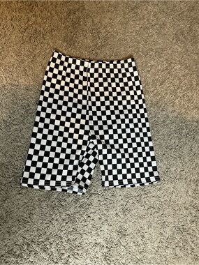 Unk Black & White Checkered Women's Shorts